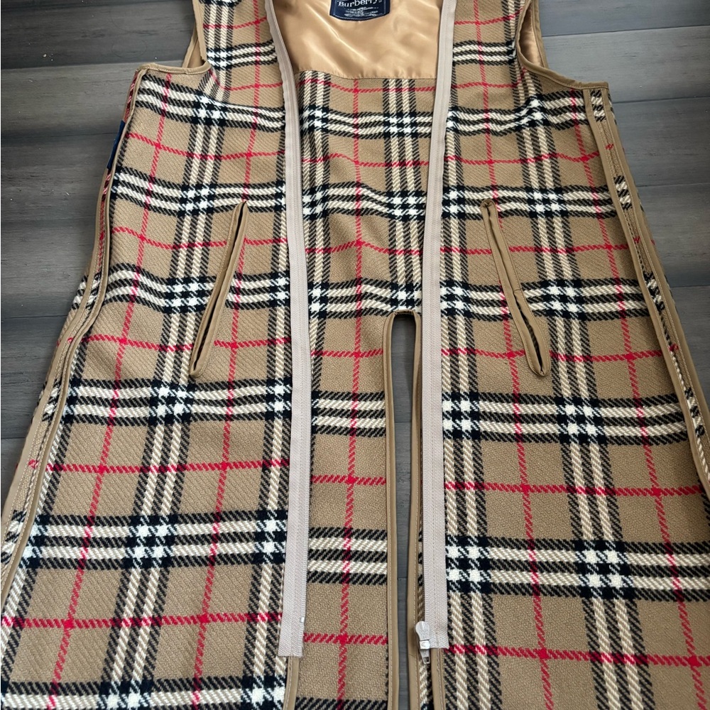 Burberry Tan Plaid Vest